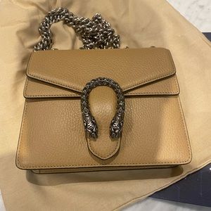 COPY - NEW Gucci Dionysus mini leather bag brown leather